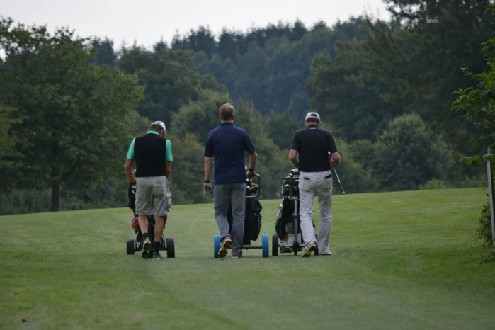 Threesome walking